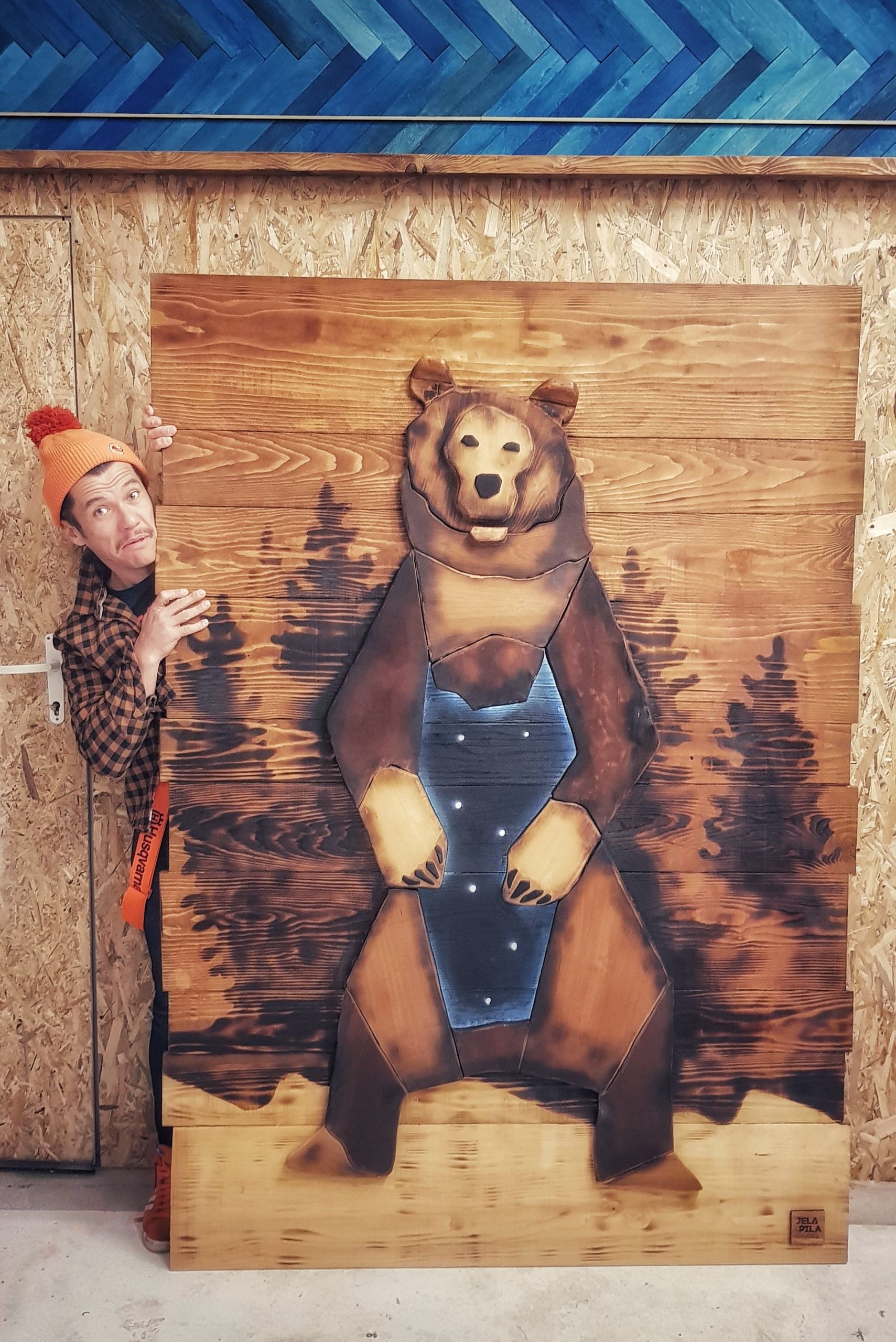 Drvena instalacija medvjeda za Big Bear prostor